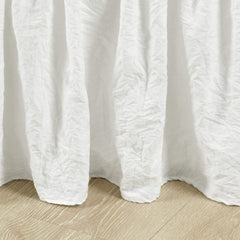 Ruffle Elastic Bed Skirt Detachable - Dustproof Ruffle - Machine Washable Elastic Band Bed Skirt (White)