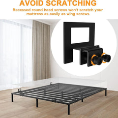 Non Slip Mattress Gaskets for Metal Bed Frame, Mattress Holder in Place Gripper, Adjustable Mattress Retainer Bar, Keep Mattr