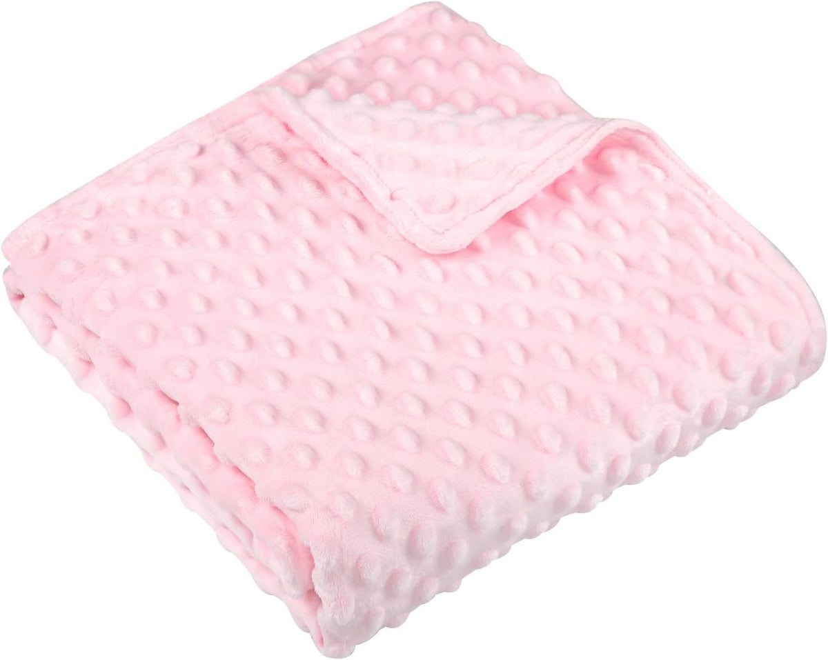 Baby Blanket for Girls, Soft Crib Blanket 95*75cm, Newborn Blankets for Nursery, Stroller, Toddler Bed, Carseat, Double Layer