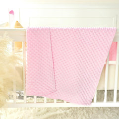 Baby Blanket for Girls, Soft Crib Blanket 95*75cm, Newborn Blankets for Nursery, Stroller, Toddler Bed, Carseat, Double Layer