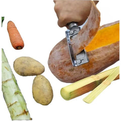 Stainless steel sugarcane peeler, multifunctional lettuce peeler, household kitchen fruit and vegetable peeler, hard skin scr