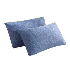 2pcs Ice silk cool pillowcase, home hotel student dormitory pillow core protective cover, simple cloud pattern elegant pillow