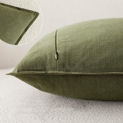 Pack of 2, Decorative Linen  Throw Pillow Covers Soft Accent Cushion Case Boho Farmhouse Pillowcase for Chair Couch Sofa Bedr