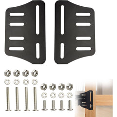 Bed Frame Brackets Adapter, Headboard Brackets for Metal Bed Frame,Headboard Attachment Kit,2Pcs Queen Bed Modification Plate