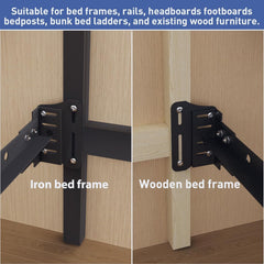 Bed Frame Brackets Adapter, Headboard Brackets for Metal Bed Frame,Headboard Attachment Kit,2Pcs Queen Bed Modification Plate