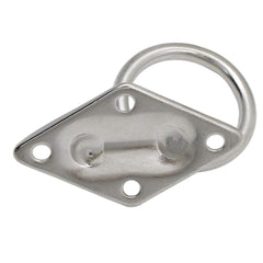 4 Pcs M6 Diamond Pad Eye Plate with Ring Hook, Ceiling Hooks Wall Mount Bracket, Heavy Duty Stainless Steel Anchor Mount for 