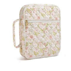 Cover Case for Women Large with Durable Handle Quilted Carrying Case for Girls Study Supplies Accessories (Jungle Flowers, wi