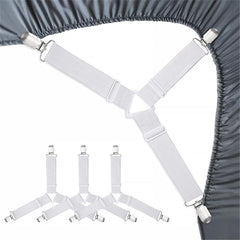 8 pack Bed Sheet Retainer Straps,Elasticated Adjustable Mattress Fitted Sheet Clips,Sheet Holder and Mattress Firm and Tight,