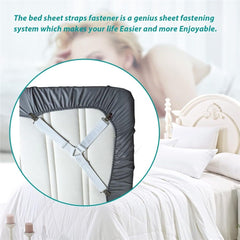 8 pack Bed Sheet Retainer Straps,Elasticated Adjustable Mattress Fitted Sheet Clips,Sheet Holder and Mattress Firm and Tight,