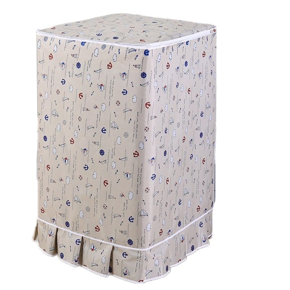 Top Load Washing Machine Cover Waterproof Washer Dryer Cover with Zipper Dustproof Outdoor Full-Automatic Washer Protector Ca