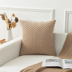 Textile Throw Pillow Covers Soft Corduroy Decorative Set of 2 Boho Striped Pillow Covers Pillowcases Farmhouse Home Decor for