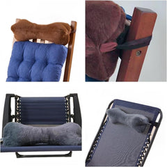 Couch Neck Pillow with Adjustable Strap, Bone-Shaped Plush Pillow for Relief, Headrest Pillow for Recliners And Sofas Grey