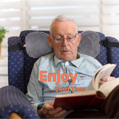 Couch Neck Pillow with Adjustable Strap, Bone-Shaped Plush Pillow for Relief, Headrest Pillow for Recliners And Sofas Grey