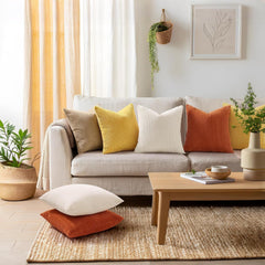 Corduroy Decorative Christmas Throw Pillow Covers 18x18 Set of 2 for Sofa Living Room, Soft Neutral Boho Couch Pillow Covers 