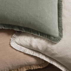 Christmas Decorative Throw Pillow Covers Neutral Linen Fringe Throw Pillows Set of 2 Natural Beige Boho Farmhouse Cushion Cov
