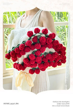 52 Pink Rose Blanket Diameter Approximately 110CM