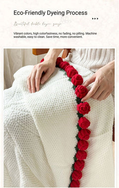 52 Pink Rose Blanket Diameter Approximately 110CM