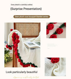 52 Pink Rose Blanket Diameter Approximately 110CM