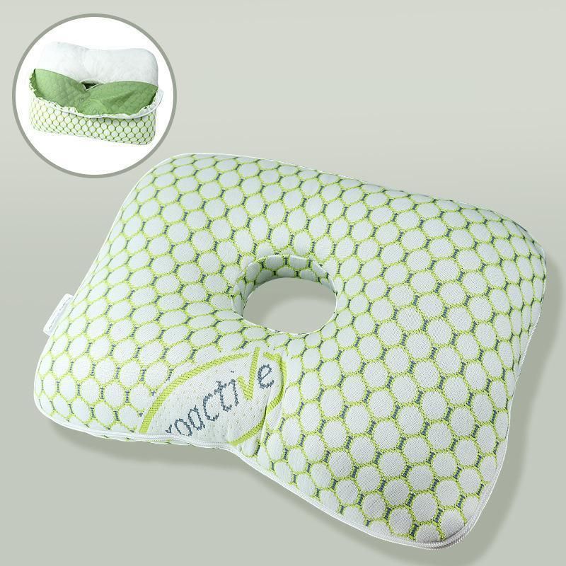 Ear Hole Pillow Green [Removable Washable Inner Core]
