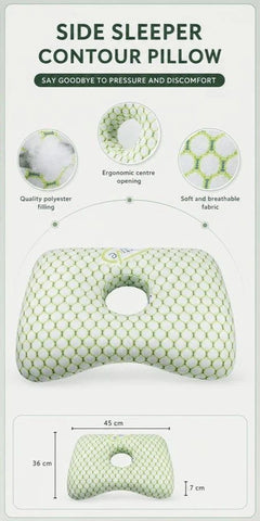 Detachable Washable Liner Ear Pillow 39x28x6, White, Convenient Daily Cleaning