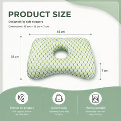 Detachable Washable Liner Ear Pillow 39x28x6, White, Convenient Daily Cleaning