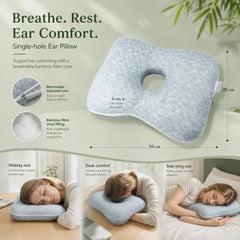 Plaid Grey Ear Pillow With Washable Liner 39x28x6, Stylish Low-Maintenance Design