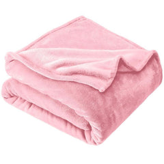 Tiny Flannel Fleece Cuddle Blanket, Light Soft Plush Mini Throw For Multi Scenarios, Pink, 45X65cm, Size XXS, Portable Small 