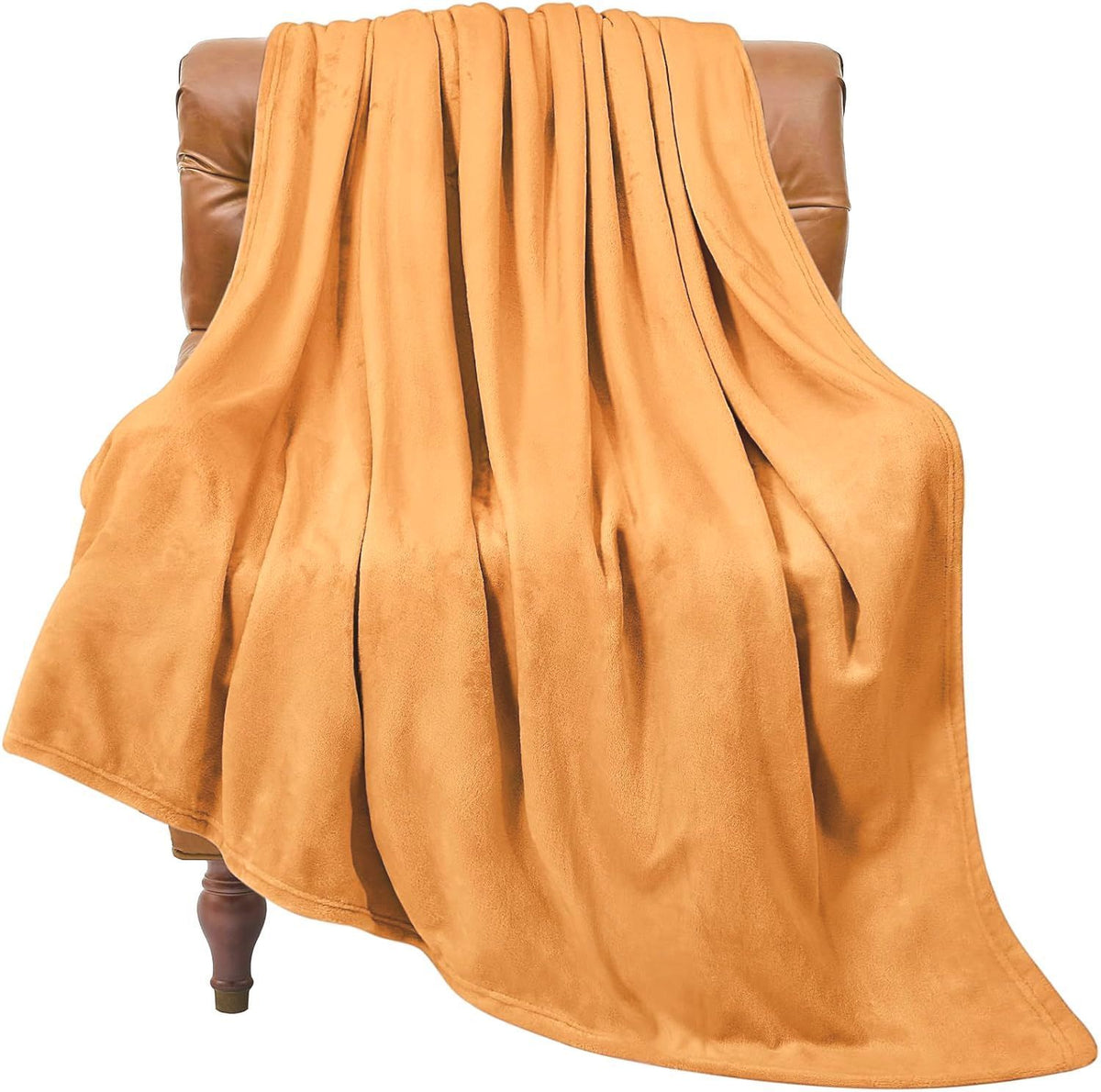 Premium Flannel Fleece Throw Rug, Fluffy Warm Cozy Blanket For Bed, Sofa And Daily Snuggling, Khaki, 150X200cm, Size L, Durab