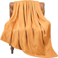 Premium Flannel Fleece Throw Rug, Fluffy Warm Cozy Blanket For Bed, Sofa And Daily Snuggling, Khaki, 150X200cm, Size L, Durab