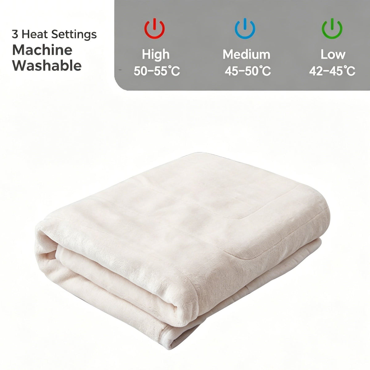 White USB Temperature Control Electric Blanket Portable Warm Cover For Student Home Use