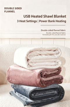 Coffee USB Adjustable Heat Heating Blanket Fast Warm Student Dorm Lounge Cover