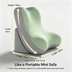 Multifunctional Split Back Rest Cushion Bed Sofa Reading Pillow Neck Lumbar Support Double Grey Color Block Standard Ideal Ch