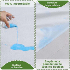 Waterproof Mattress Protector, Soft, Breathable, Anti-Mite, Deep Pocket, Hypoallergenic Mattress Pad, 140 x 200 cm, 30 cm