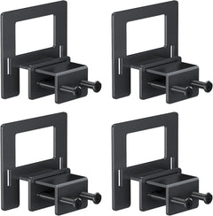 Non Slip Mattress Gaskets for Metal Bed Frame, Mattress Holder in Place Gripper, Adjustable Mattress Retainer Bar, Keep Mattress from Sliding Gripper, 4 PCS, Black
