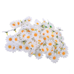 100pcs Artificial Little Daisy Lovely DIY Handcraft Silk Little Daisy for Offices Weddings White