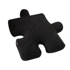 Plush Throw Pillow Ultra Soft Cushion Puzzle Special Shaped for Sofa Bed Window Home Decor Black