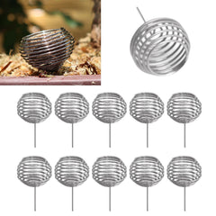 100pcs Fertilizer Mesh Basket Stainless Steel Garden Nutrition Cups Small Size Bonsai Fertilization Basket for Garden Yard Ho