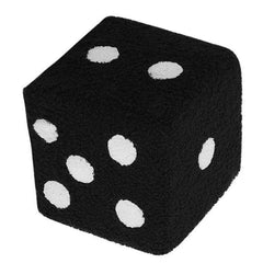Foot Stool Soft Comfortable Simple Warm Sturdy Base Cube Stool for Home Living Room Bedroom Black 29x29x25cm