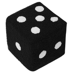 Foot Stool Soft Comfortable Simple Warm Sturdy Base Cube Stool for Home Living Room Bedroom Black 29x29x25cm