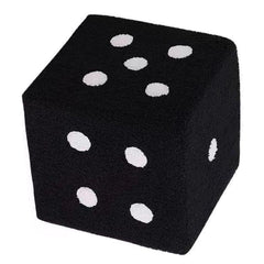 Foot Stool Soft Comfortable Simple Warm Sturdy Base Cube Stool for Home Living Room Bedroom Black 29x29x25cm