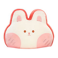 Animal Shape Pillow Stuffed Cushion Toy Flannel Plush Animal Soft Pillow for Kids Christmas Gift Watermelon Red Rabbit 40x30c