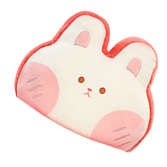 Animal Shape Pillow Stuffed Cushion Toy Flannel Plush Animal Soft Pillow for Kids Christmas Gift Watermelon Red Rabbit 40x30c