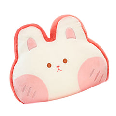 Animal Shape Pillow Stuffed Cushion Toy Flannel Plush Animal Soft Pillow for Kids Christmas Gift Watermelon Red Rabbit 40x30c