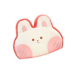 Animal Shape Pillow Stuffed Cushion Toy Flannel Plush Animal Soft Pillow for Kids Christmas Gift Watermelon Red Rabbit 40x30c