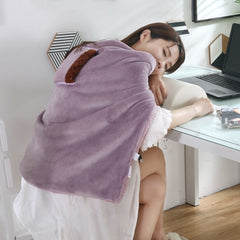 5V USB Heated Blanket Electric Throw Blanket Warm Hand Knee Heating Blanket Flannel Heated Blanket for Office Lunch Break