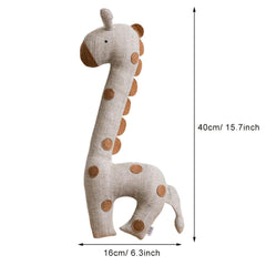 Cartoon Stuffed Plush Animal Pillow Cotton Goose Giraffe Rooster Plush Cushion Animal Cushion Home Office Decor Birthday Gift