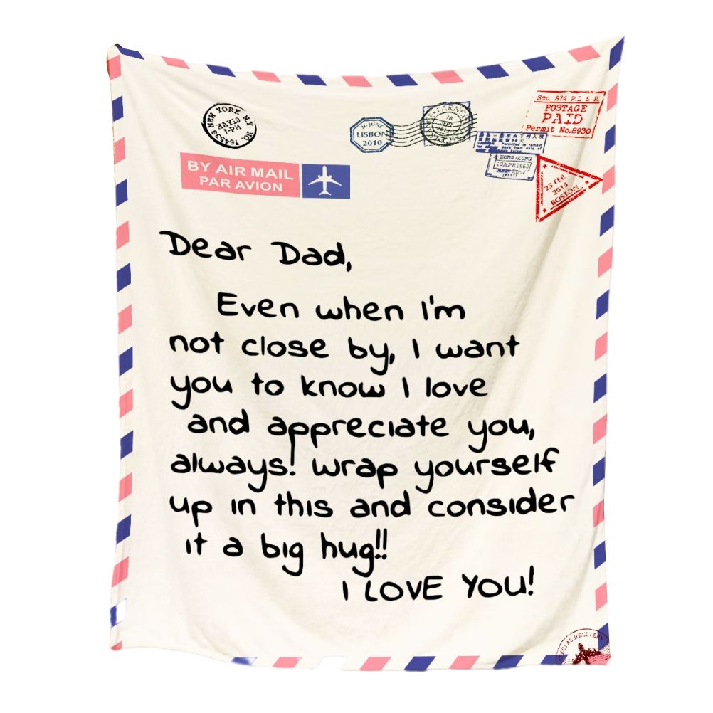 Mother's Day Father's Day Letter Printed Throw Blanket Gifts Soft Flannel Blanket for Bed Couch Living Room