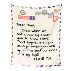 Mother's Day Father's Day Letter Printed Throw Blanket Gifts Soft Flannel Blanket for Bed Couch Living Room