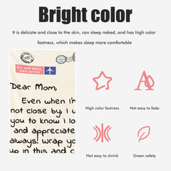 Mother's Day Father's Day Letter Printed Throw Blanket Gifts Soft Flannel Blanket for Bed Couch Living Room