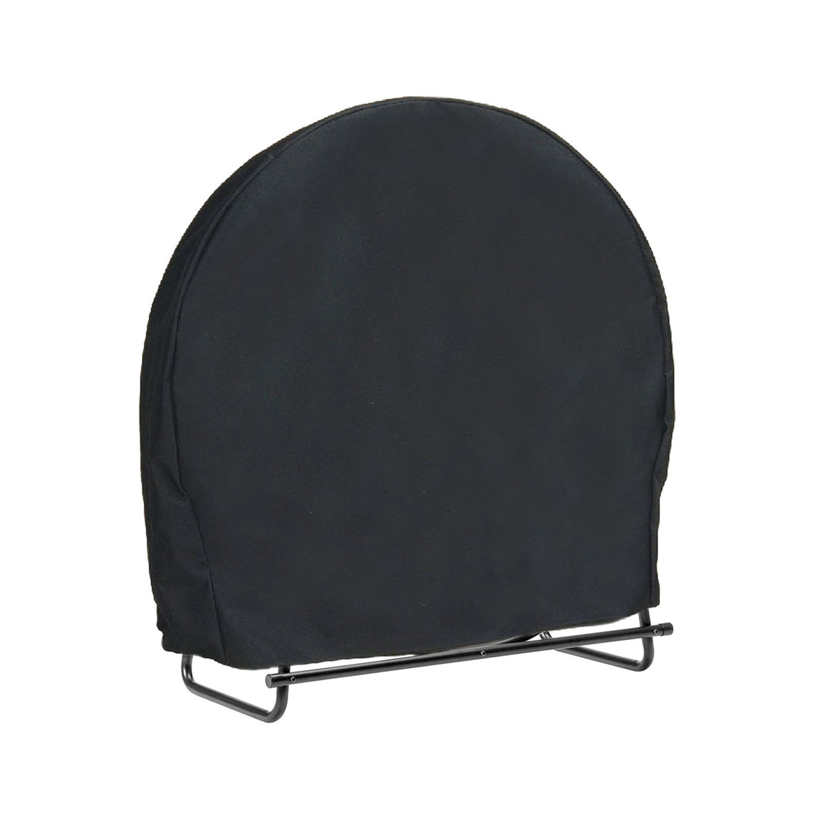 Log Hoop Cover 210D Oxford Waterproof Drawstring Heavy Duty Round Log Rack Cover Black 40 x 24 x 41inch